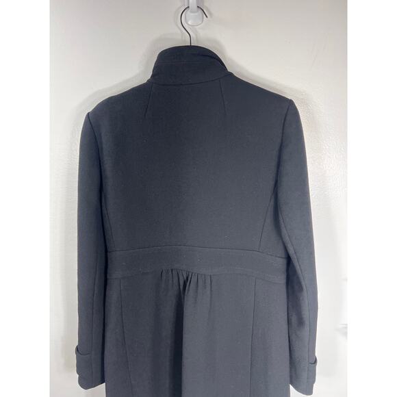 J. Crew Double Cloth Coletta Lady Day Italian Wool Dress Car Coat Black Capsule - Picture 7 of 9